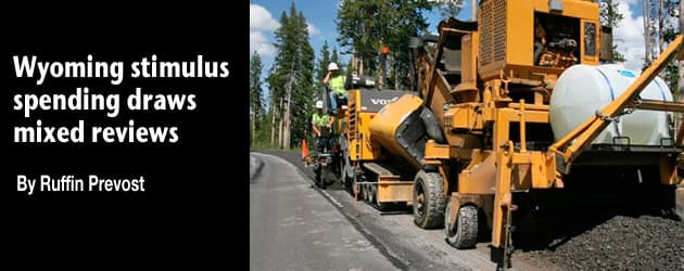 stimulus_banner Wyoming stimulus spending draws mixed reviews