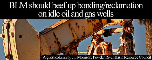 BLM should beef up bonding/reclamation  on idle oil and gas wells