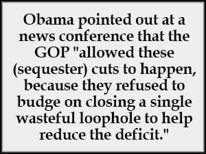 Barack Obama quote on sequester