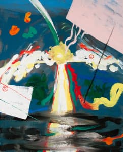 "Abstract" by Harry Jackson. A new show at the Ucross Foundation features more than 30 abstract works by Harry Jackson. Before Jackson became famous for his western landscapes and sculptures he was known for his abstract work. (courtesy Ucross Foundation)