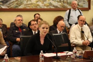 Katie Backman, a senior at Cheyenne East High School, said she surveyed her peers and found that a majority of them would not feel safer if gun-free zones were repealed. (Gregory Nickerson/WyoFile)