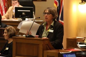 Rep. Cathy Connolly (D-Laramie). (Gregory Nickerson/WyoFile)