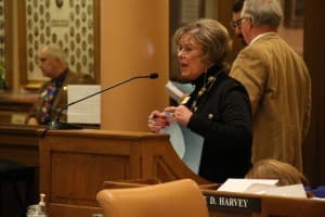Rep. Marti Halverson (R-Etna). (Gregory Nickerson/WyoFile)