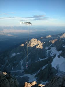A patient is evacuated from high country in Grand Teton National Park. A new report indicates males are much more likely to die while in the park's backcountry, and that avalanches and unroped climbs are the leading cause of death. (courtesy Grand Teton National Park)