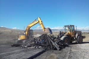 The van Dijks participated in the demolition of their former home in Sept. 2014, a therapeutic act Feike referred to as "demolishing that demon." (Courtesy van Dijk family)
