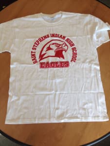 The T-shirt worn by the students from St. Stephens Indian High School. (courtesy Cheryl Meyers)