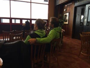 Kurt and Maureen Harter of Oregon, attended the church service Jan. 17 in the Rendezvous Lodge at the top of the Bridger Gondola before heading out to ski. (Photo by Kelsey Dayton)