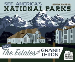 National Parks Conservation Association created this poster to draw attention to the need to preserve state school trust land in Grand Teton National Park. Gov Matt Mead hopes state officials will approve an agreement with the federal government to allow it to buy 640 acres by the end of the year for $46 million. (National Parks Conservation Association)