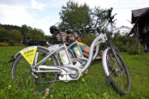 E-bikes can be difficult to differentiate at a glance, but their capabilities can more closely resemble motorcycles than traditional bikes, some riders say, making them unsafe on many trails. (Photo by Bad Kleinkirchheim, courtesy of Flickr Creative Commons)