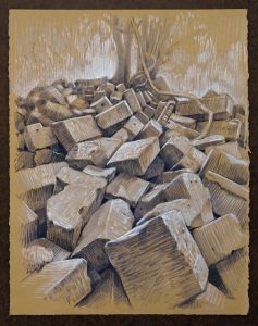 Travel Drawing: Beng Mealea, Cambodia, by Doug Russell