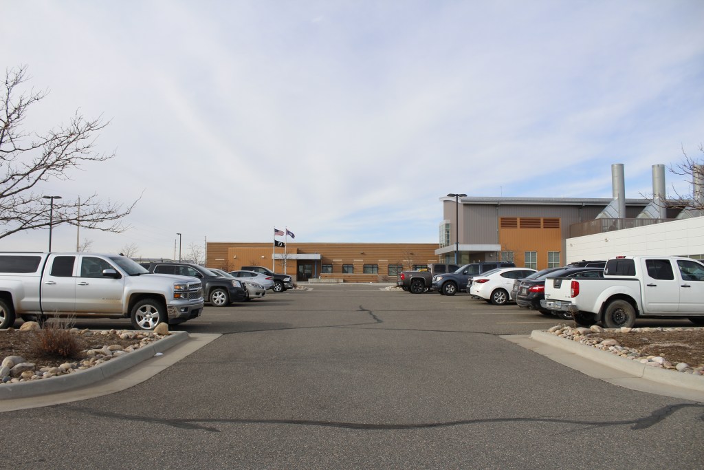 The parking lot in front of Wyoming DCI, the state crime lab and DOH offices