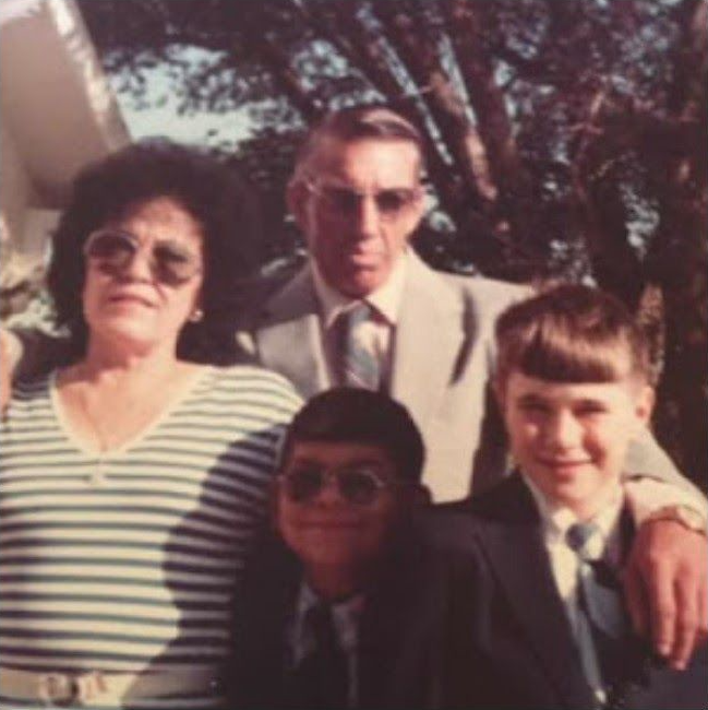 A family with a mom, dad and two sons