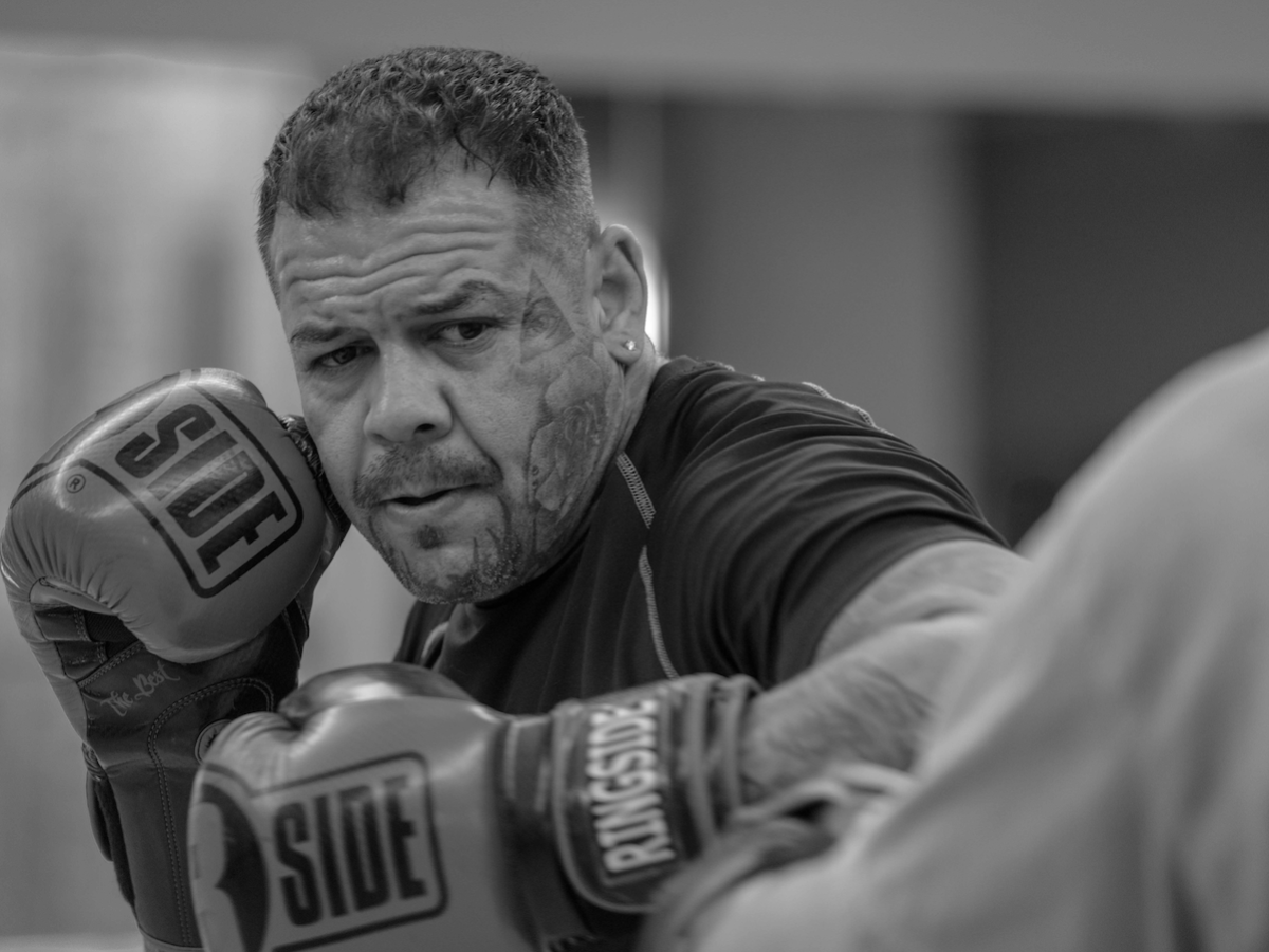 He fought professionally. Now, he battles stigma of suicide through art.