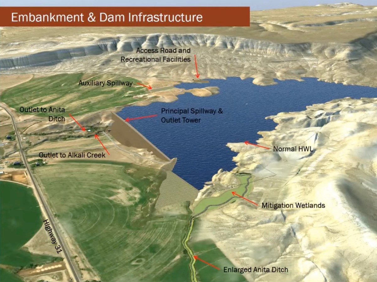 Mounting dam costs include moving private landing strip