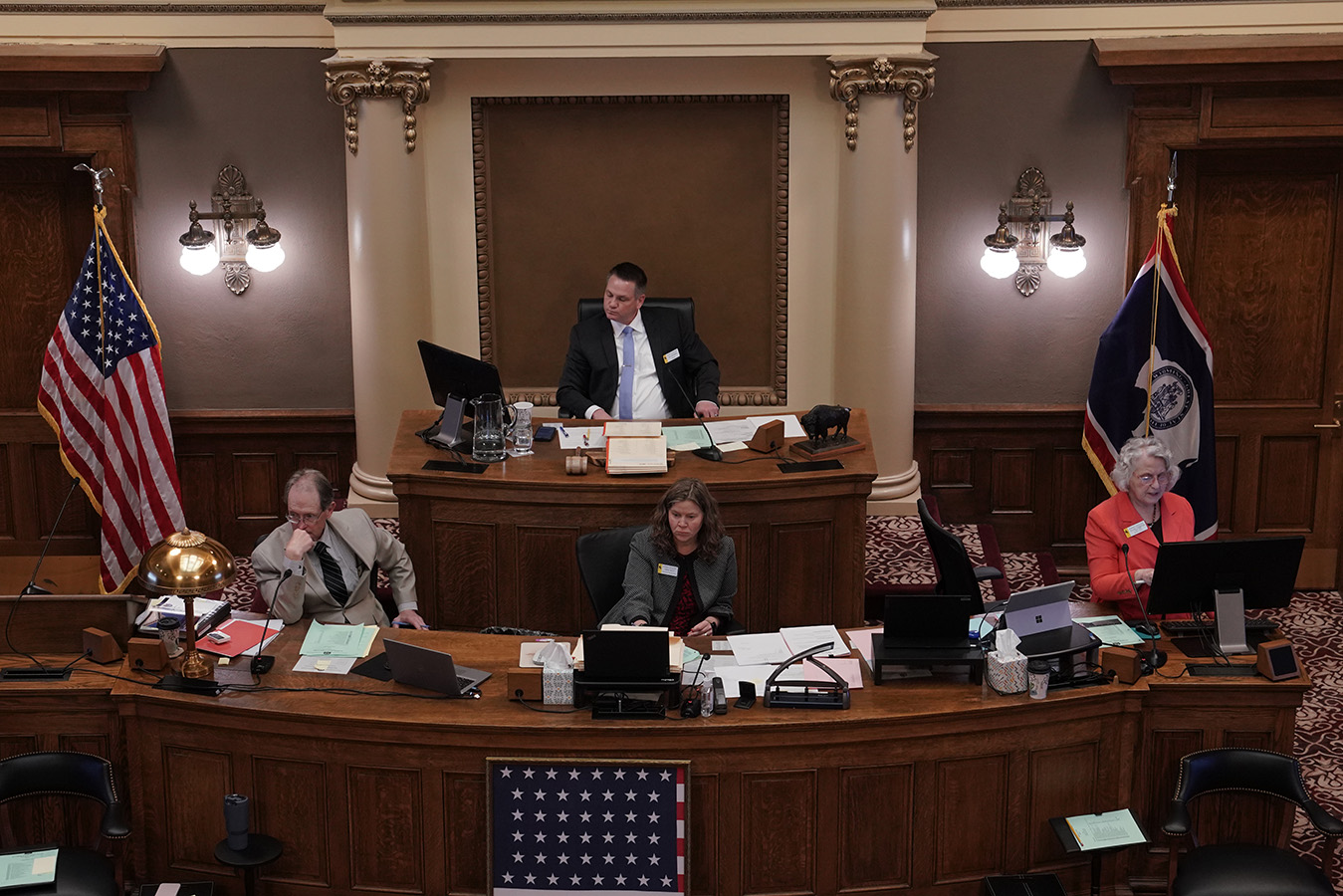 Wyoming Senate considers ban, launches own inquiry after activist hands checks to lawmakers