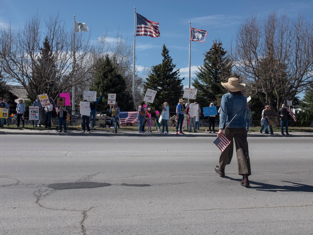No Kings day in small town Wyoming