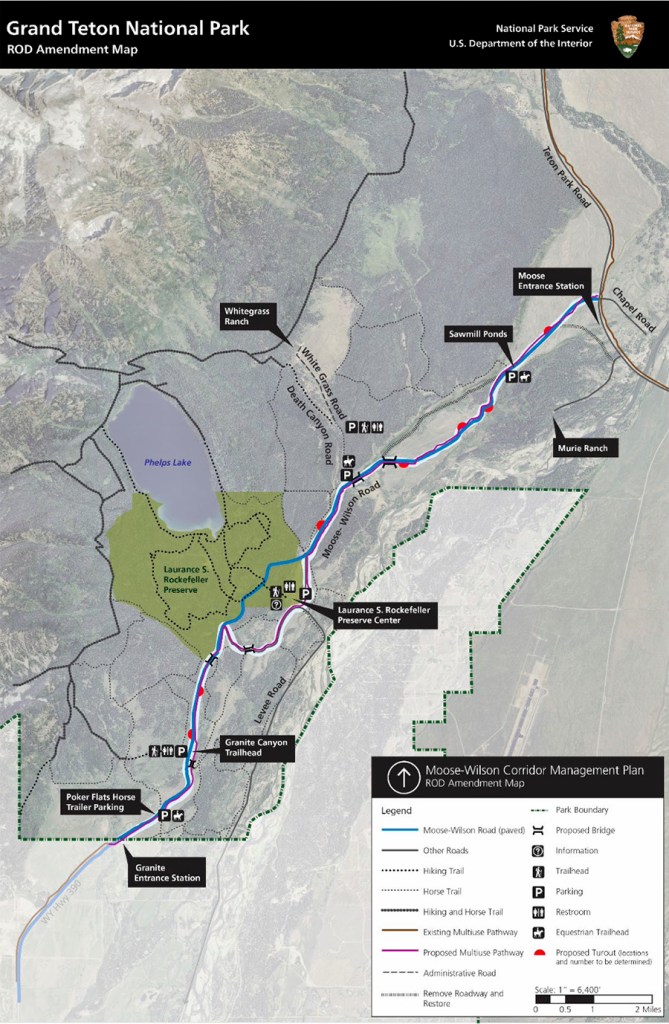 A map of the Moose-Wilson corridor plan.