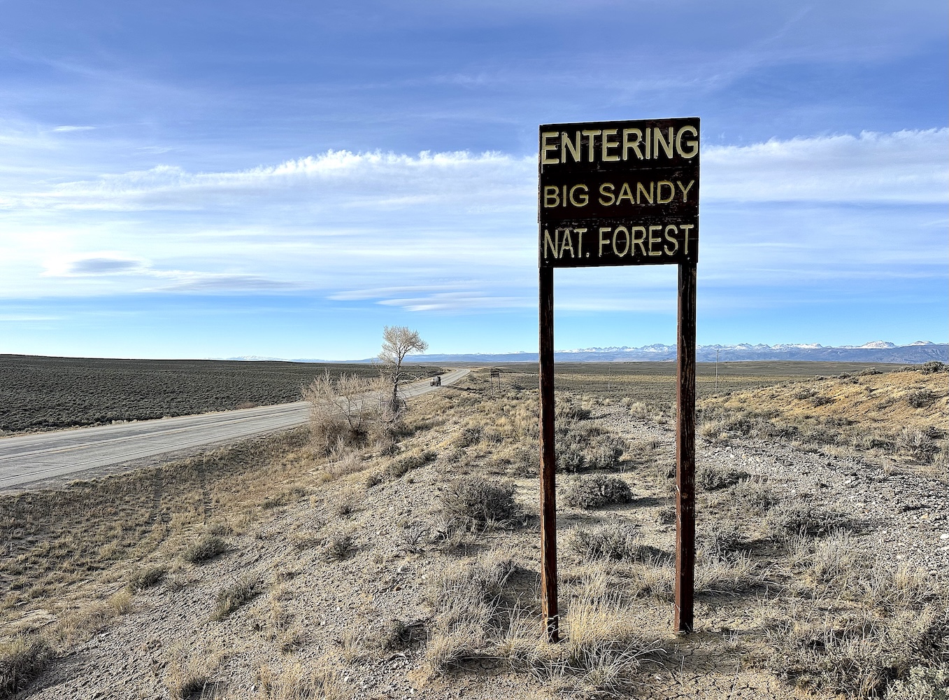 The smallest national forest rises over western Wyoming