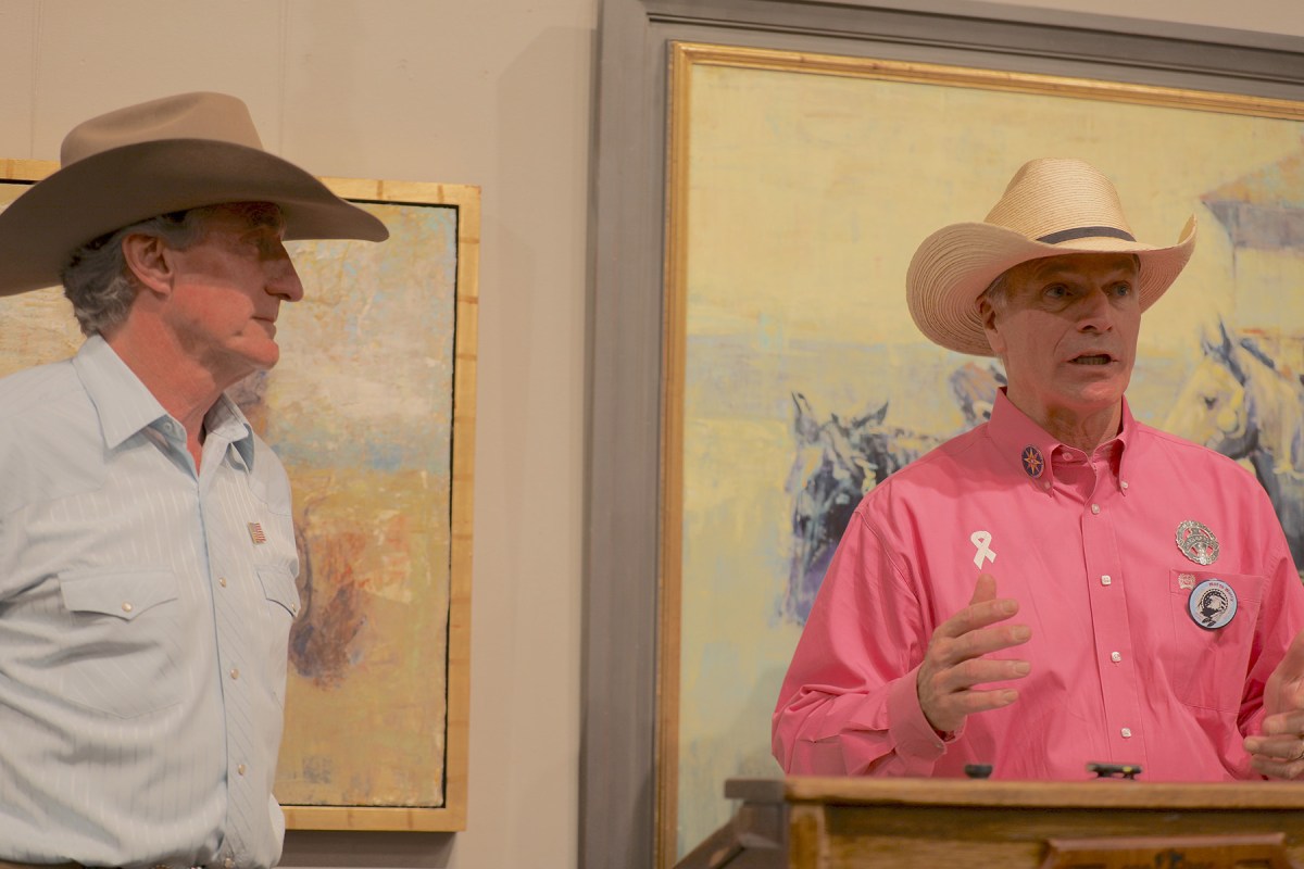 Doug Burgum and Mark Gordon at Cheyenne Frontier Days